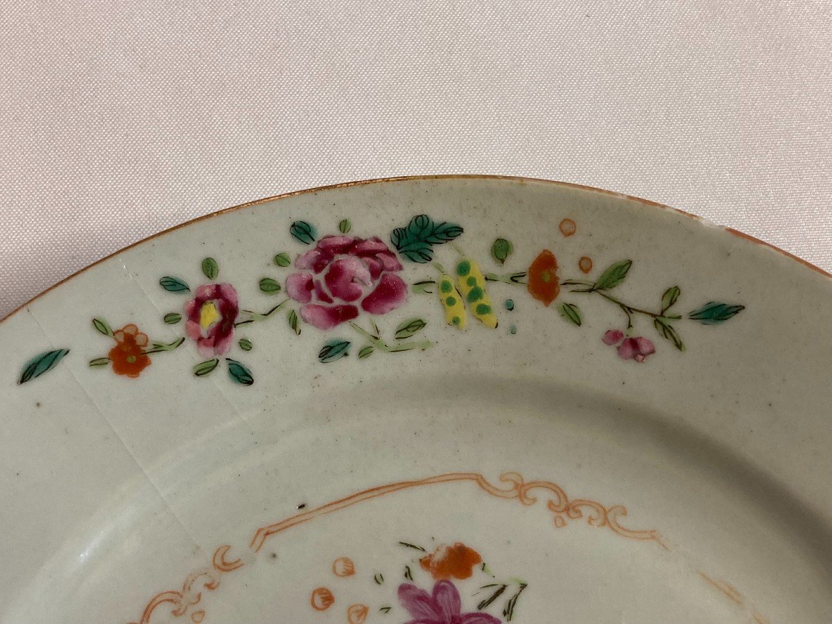 Compagnie Des Indes, Porcelain Plate With Peonies, 18th Century -photo-2