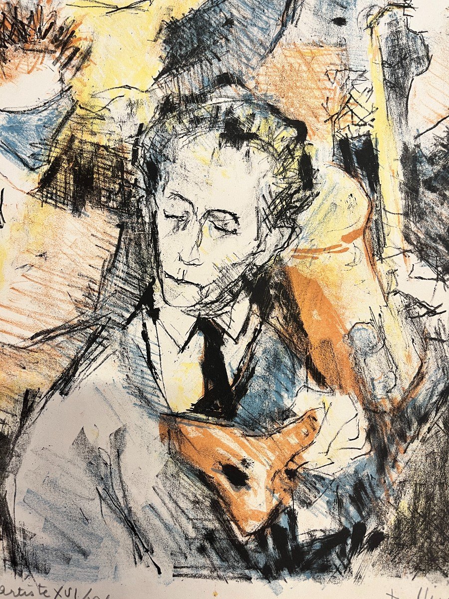 Bellias Richard, Lithographie épreuve D’artiste Groupe Des Six XXème-photo-3