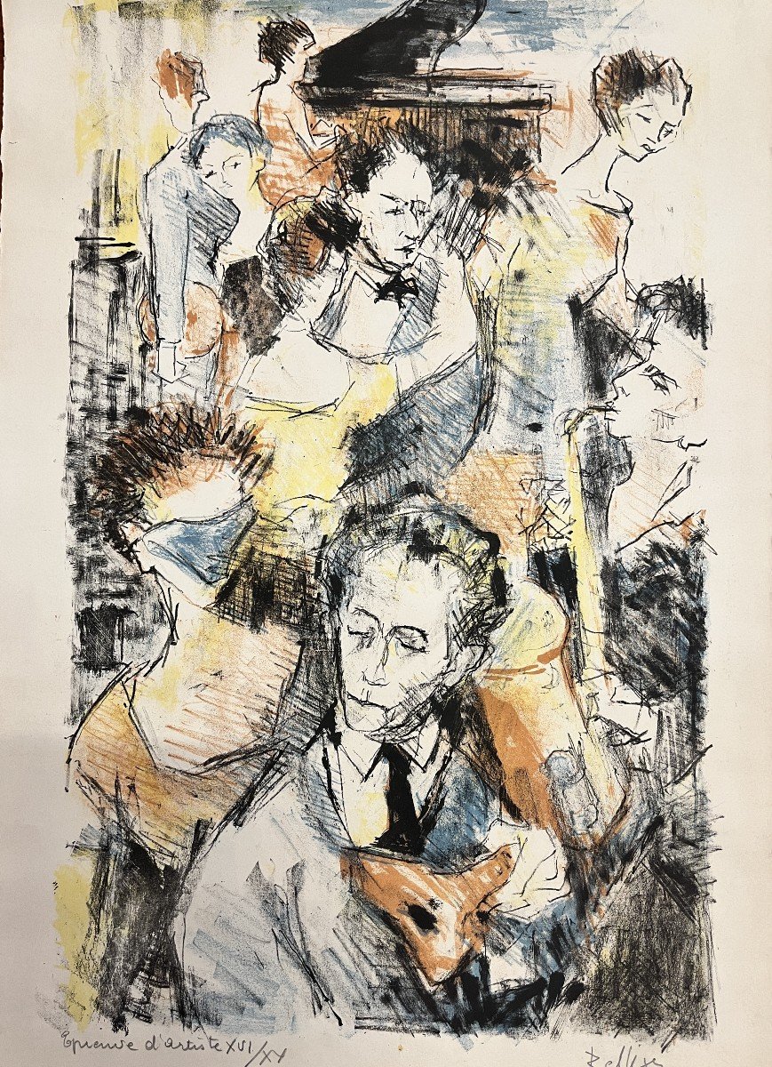 Bellias Richard, Lithographie épreuve D’artiste Groupe Des Six XXème-photo-1