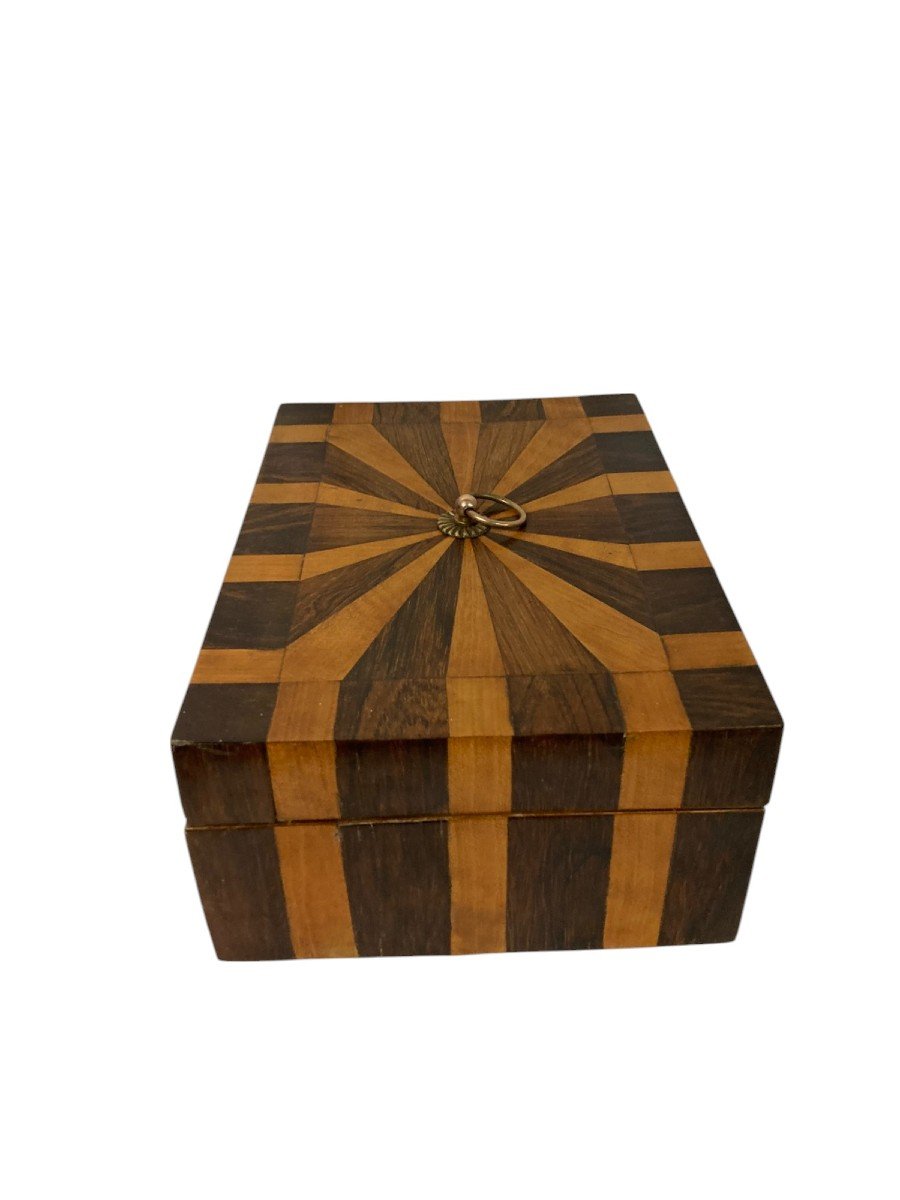 Art Deco, Wooden Box And Mirror Veneer, Early 20th Century-photo-4