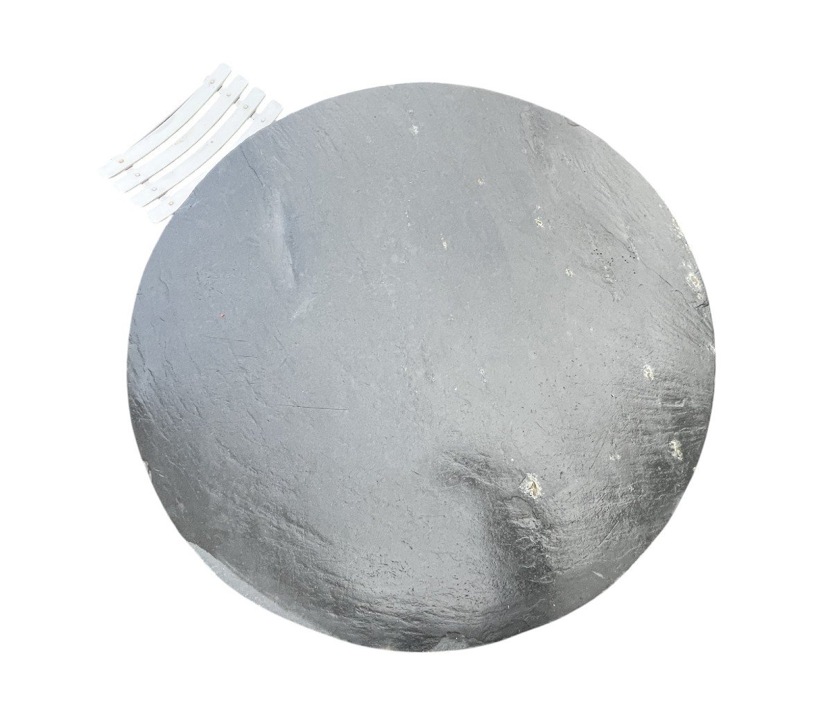 Round Slate Table Artisanal Les Ardoisières Anjou XIXth-photo-5