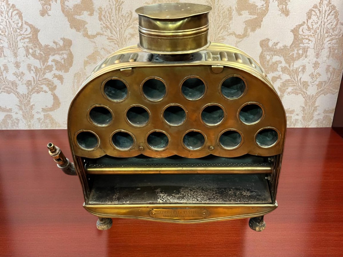 Rare Ancien Calorigène Radiateur Breveté Vasselon Années 1920 -photo-2