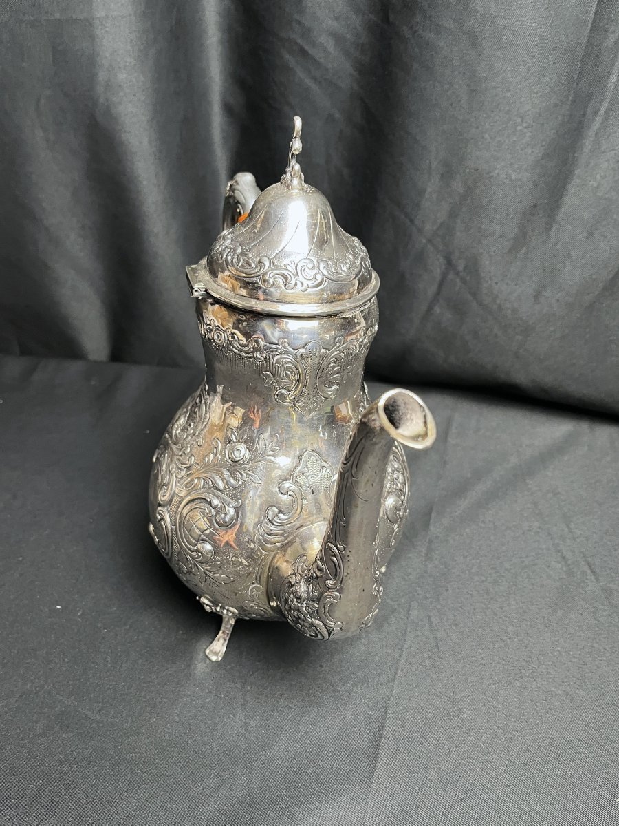 Silverware, Teapot Jug 800 Amd Germany Late 19th Century-photo-2