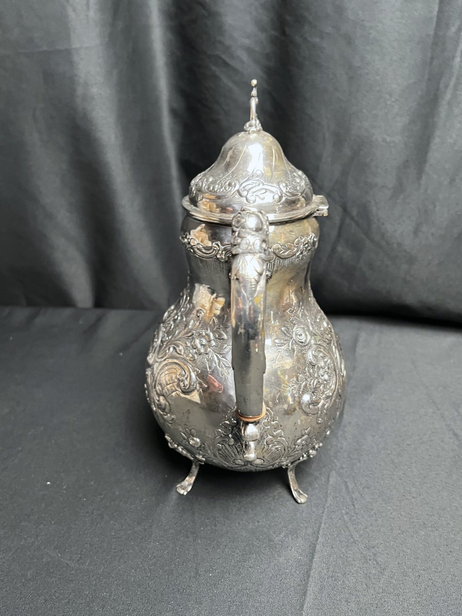 Silverware, Teapot Jug 800 Amd Germany Late 19th Century-photo-3