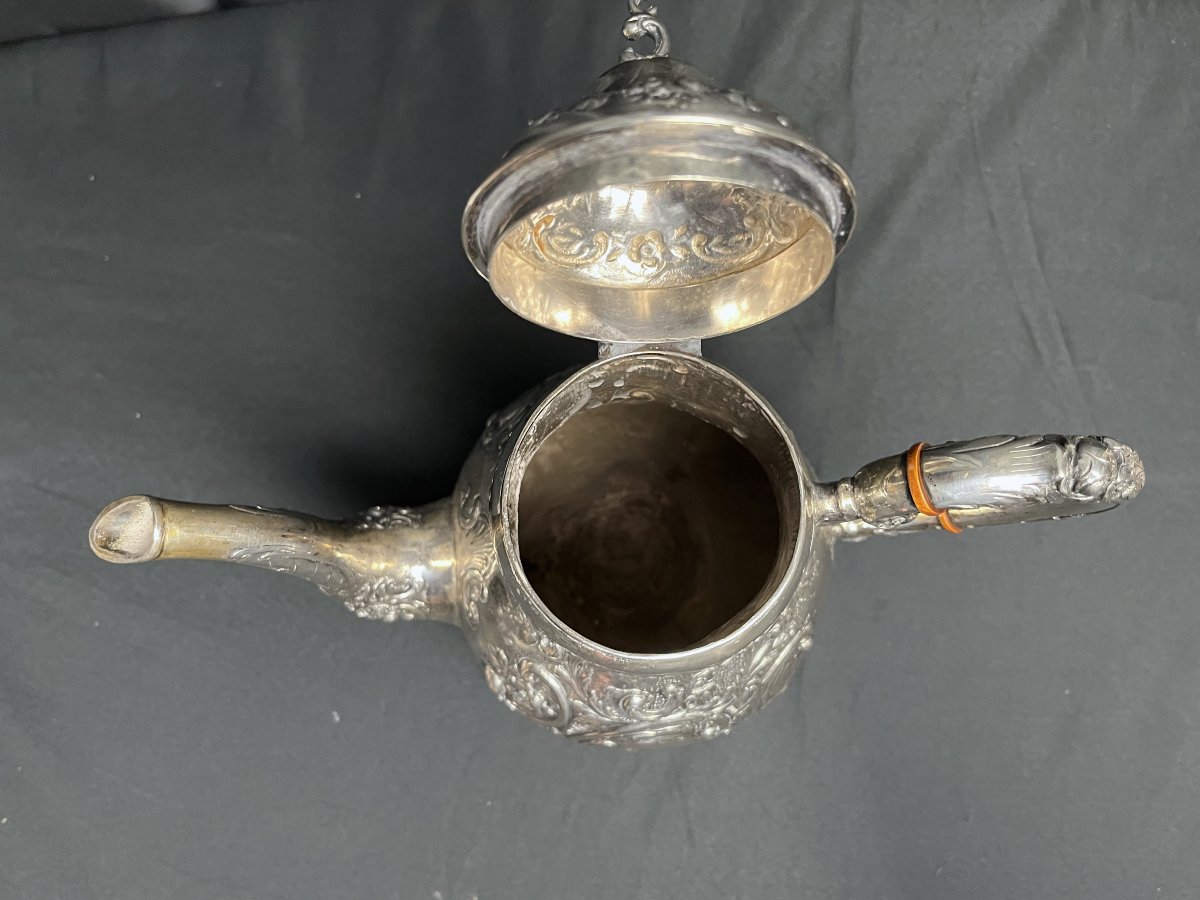 Silverware, Teapot Jug 800 Amd Germany Late 19th Century-photo-2