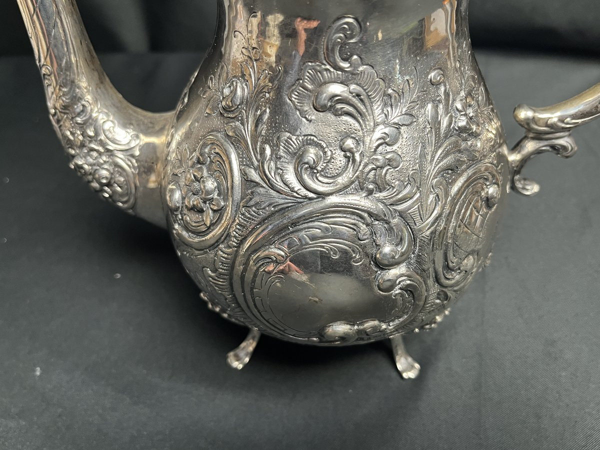 Silverware, Teapot Jug 800 Amd Germany Late 19th Century-photo-5
