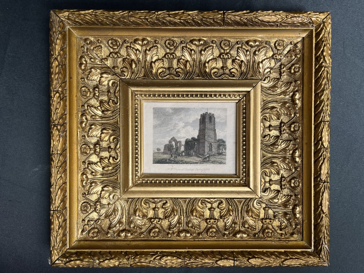 Pair Of Important English Engravings In Gilded Frames, 19th Century-photo-2