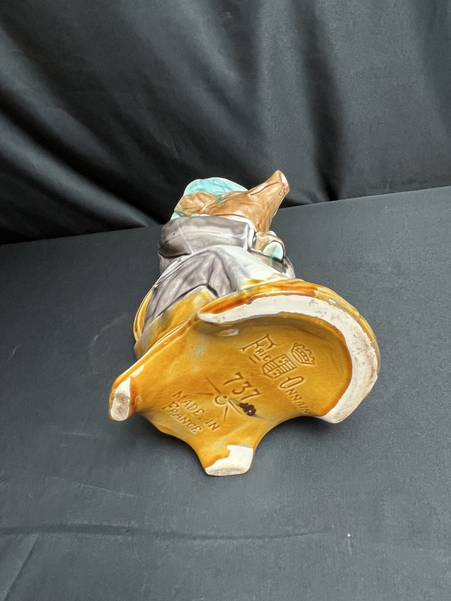 Onnaing, Polychrome Earthenware Pig Pitcher, Circa 1920-photo-6