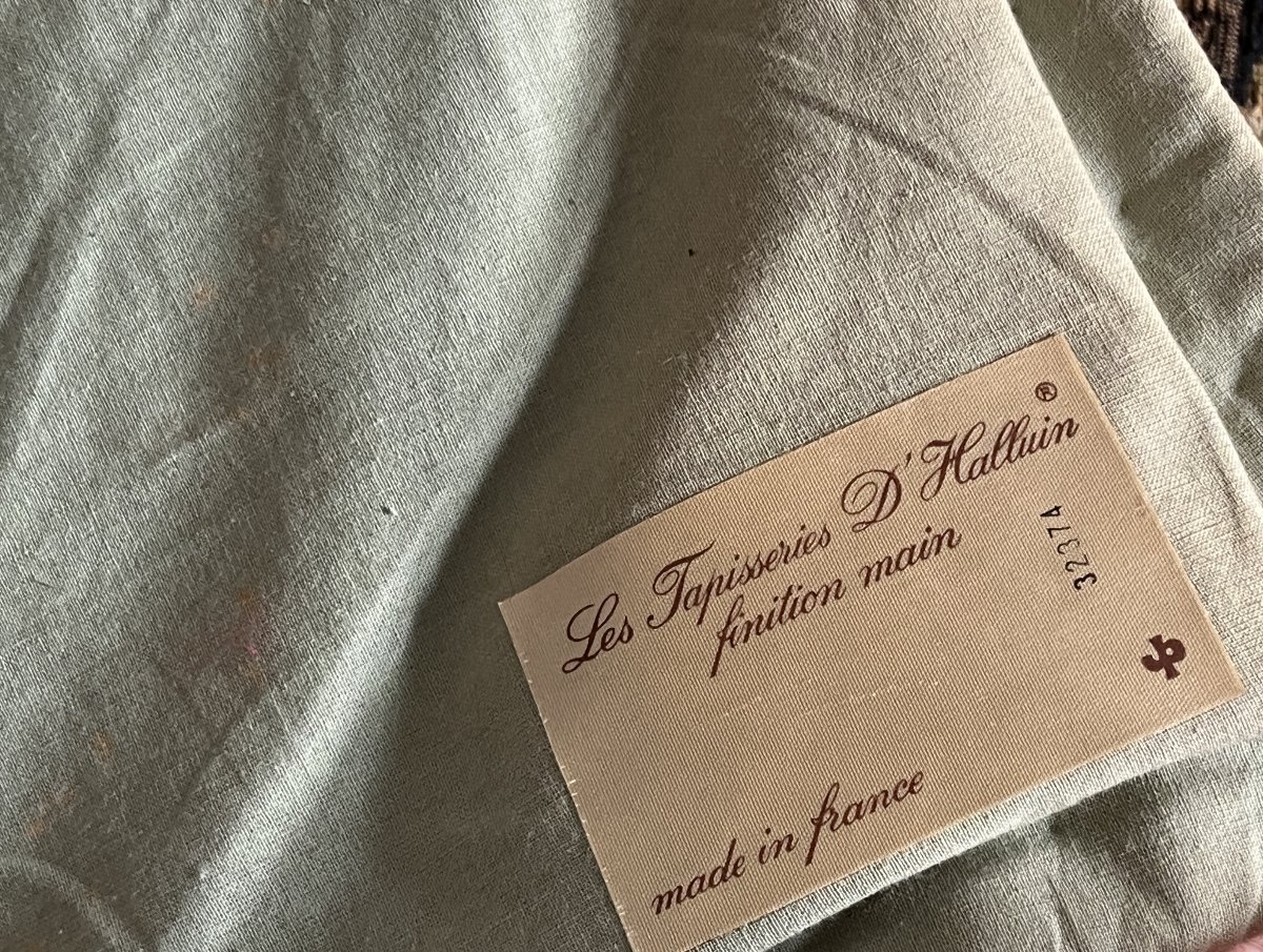 Halluin Tapestry, Important Medieval Scene, 20th Century Certificate-photo-1