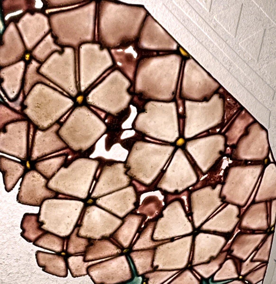 Art déco, suspension verre émaillé signée Los Lucha vers 1930-photo-3