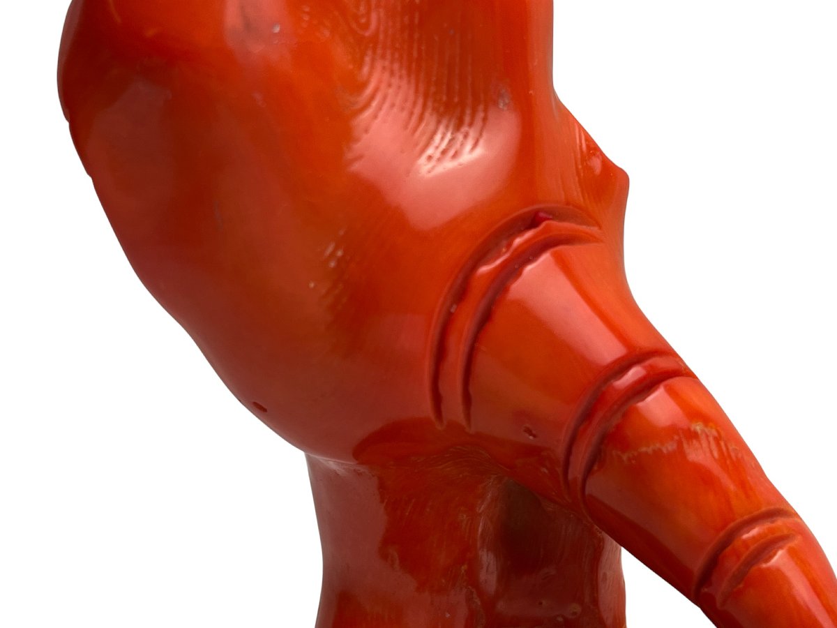 Chine Groupe en corail rouge Shoulao expertisé XXème-photo-3