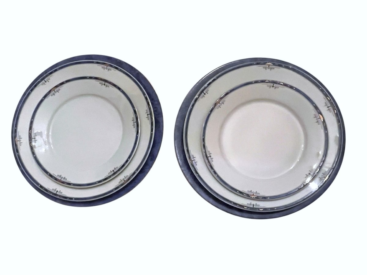 Tableware, Complete 94-piece Limoges Porcelain Dinner Service, 20th Century-photo-1