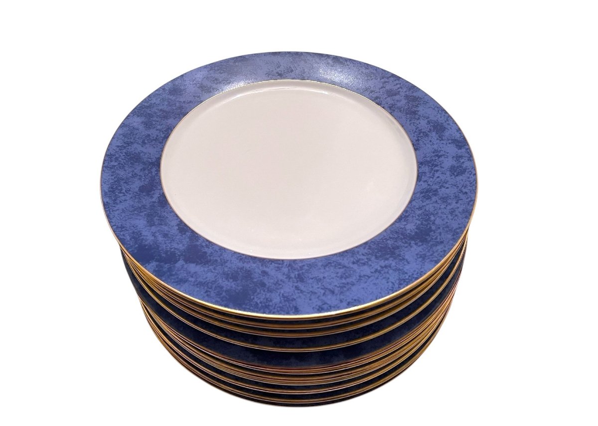 Tableware, Complete 94-piece Limoges Porcelain Dinner Service, 20th Century-photo-3