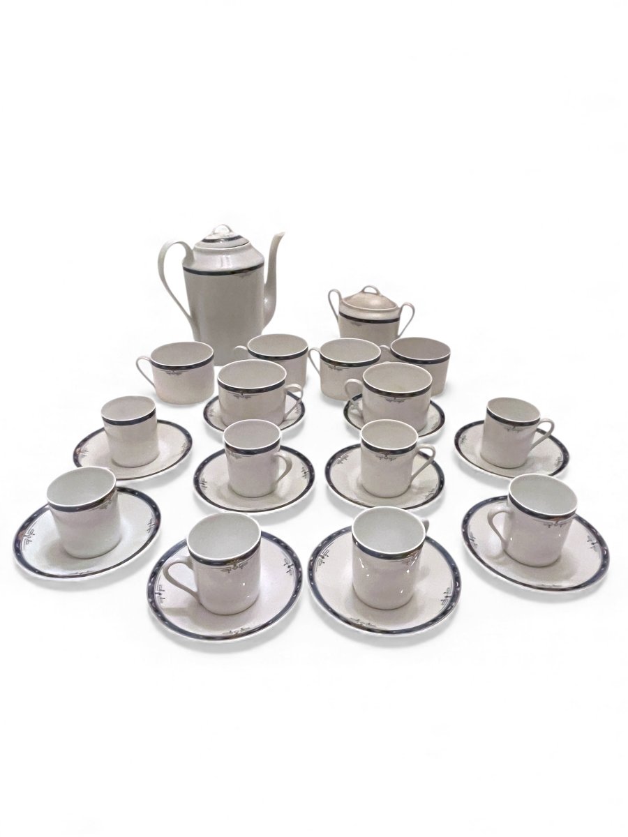 Tableware, Complete 94-piece Limoges Porcelain Dinner Service, 20th Century-photo-5