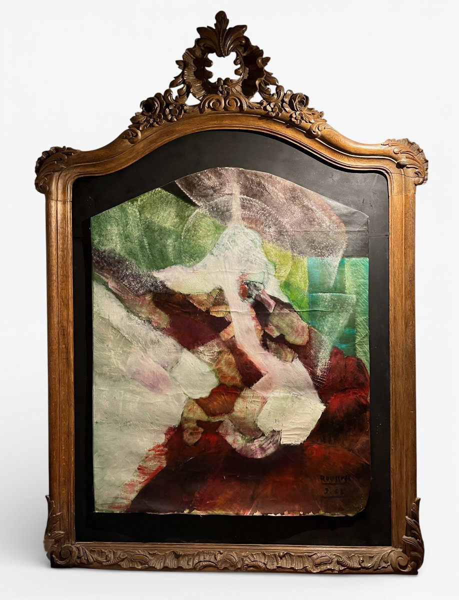 Juliette Rousseff, Oil On Canvas, The Reader, Signed And Dated, 20th Century -photo-1