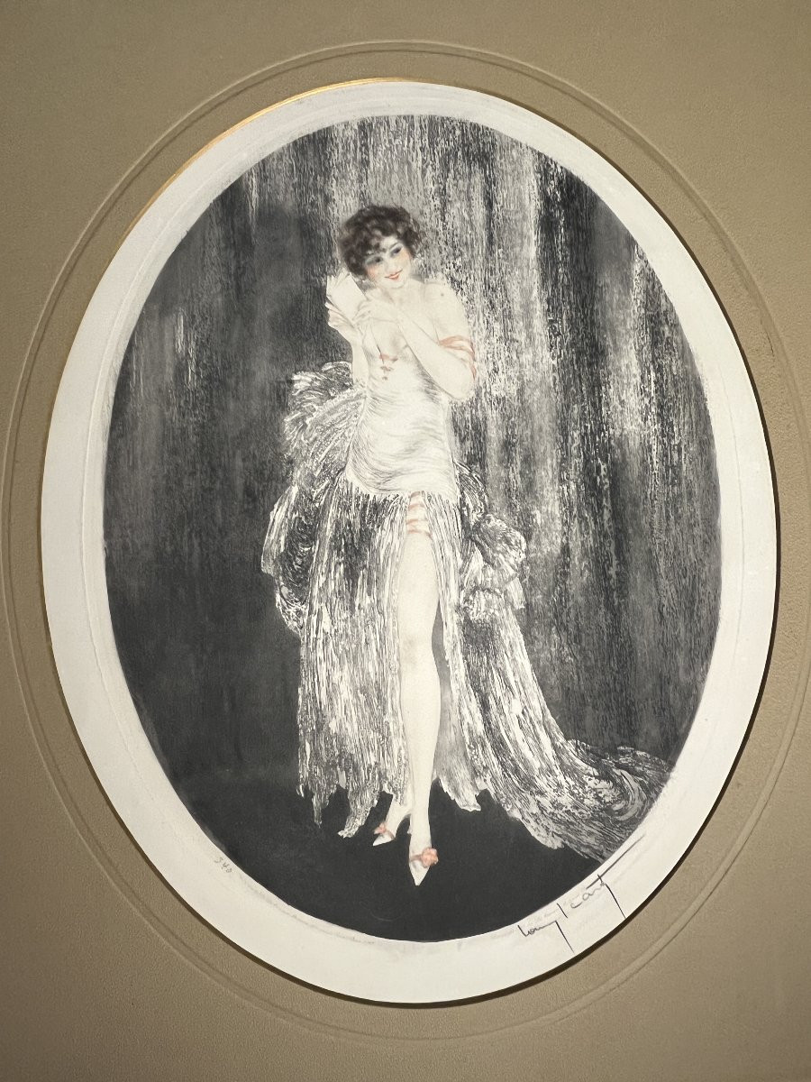 ICART, lithographie en ovale Jeune femme danseuse signée 1925-photo-4