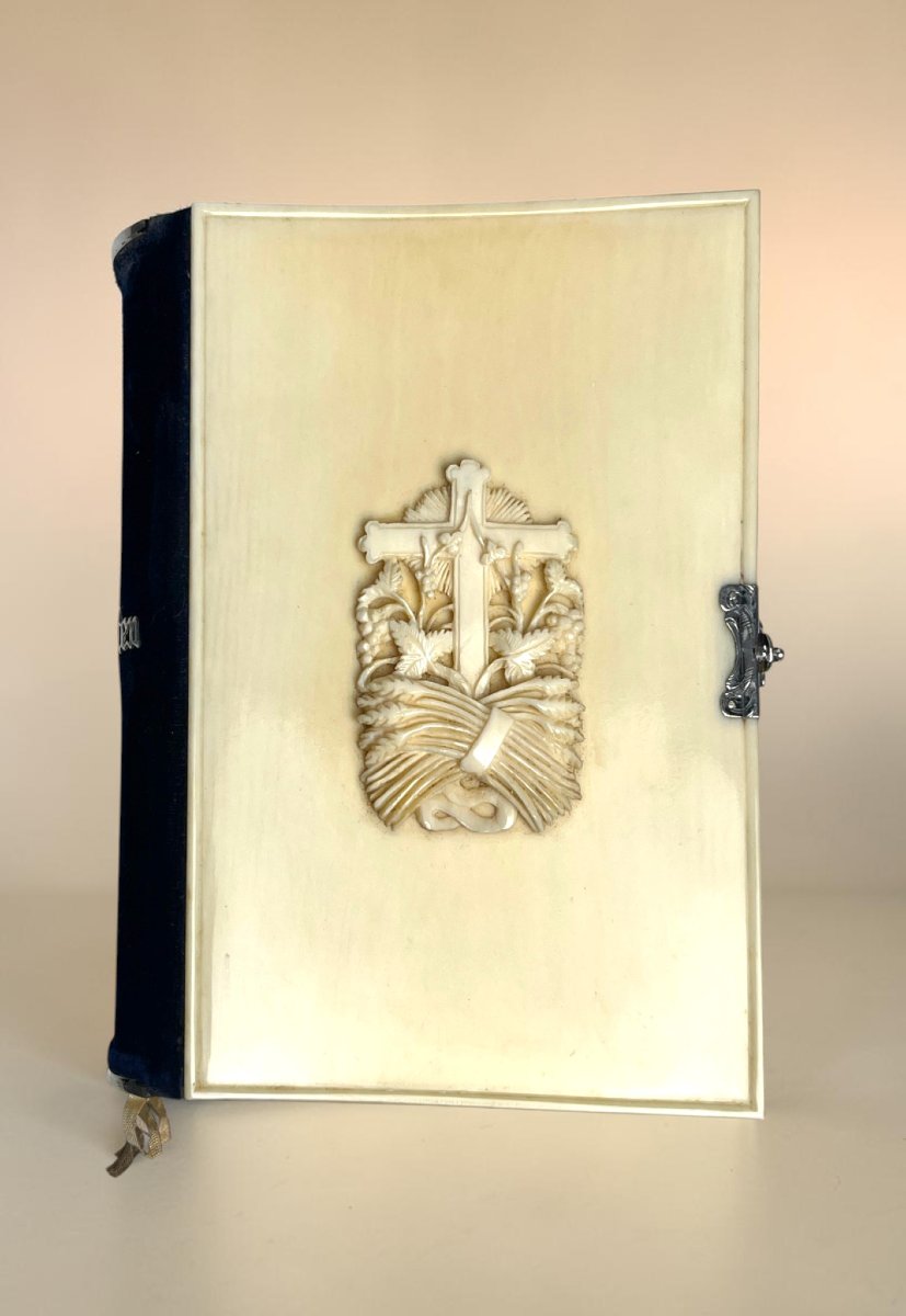 Paroissien Romain, ivoire et métal argenté édition Morizot Paris XIXème-photo-1