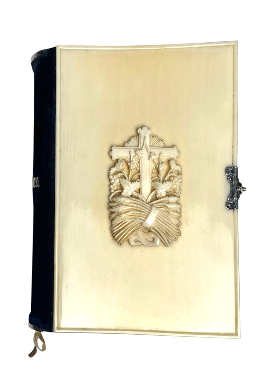 Paroissien Romain, ivoire et métal argenté édition Morizot Paris XIXème