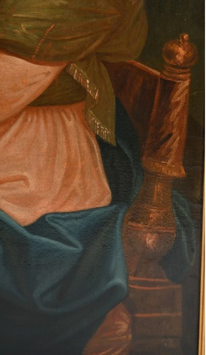 HST Ecole XVIIIème Vierge à l’enfant Jésus et St Jean-Baptiste d’après Raphaël-photo-6
