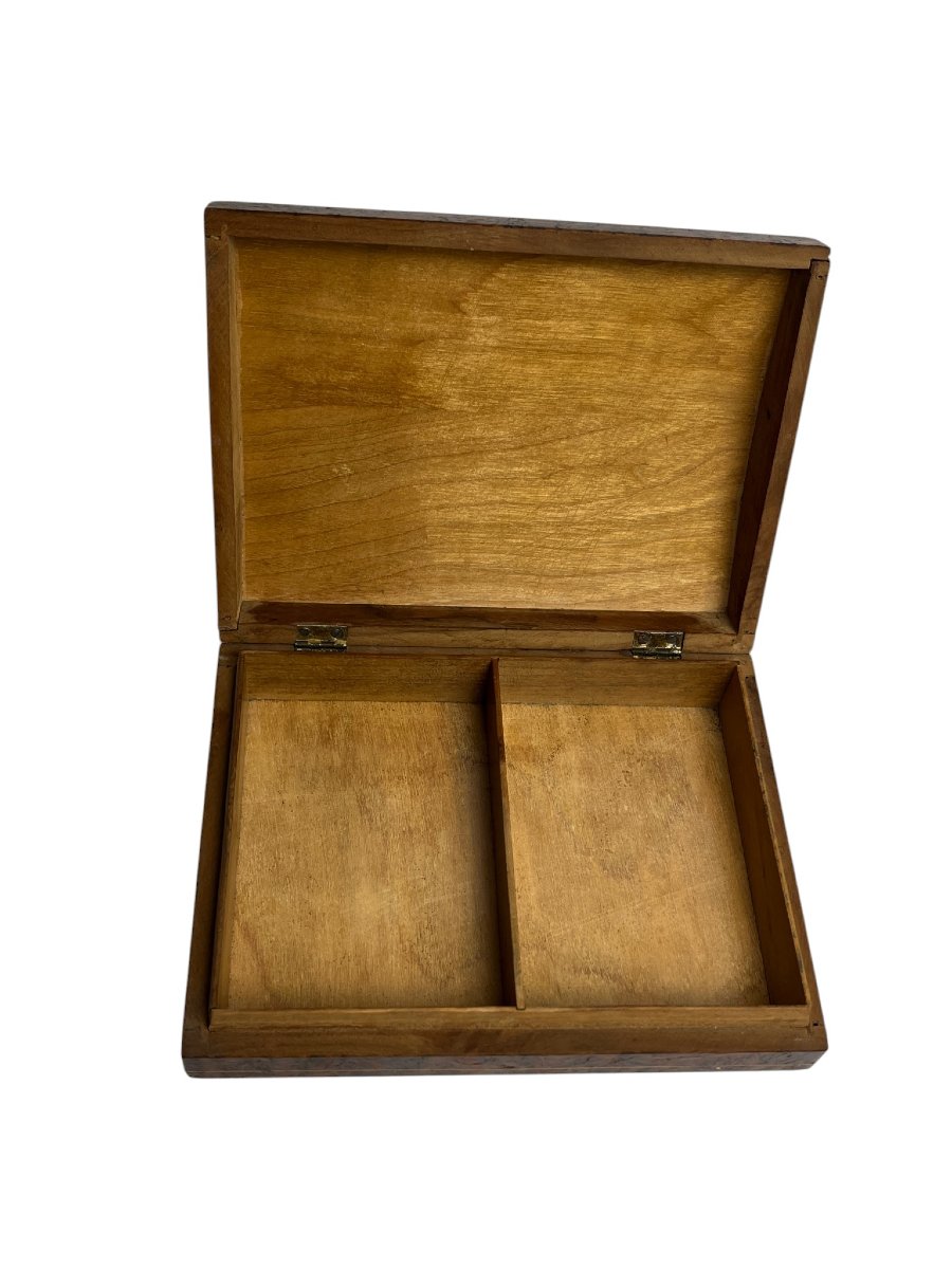 Card Box With Lemon Tree And Griffin Marquetry, Late 19th Century-photo-4