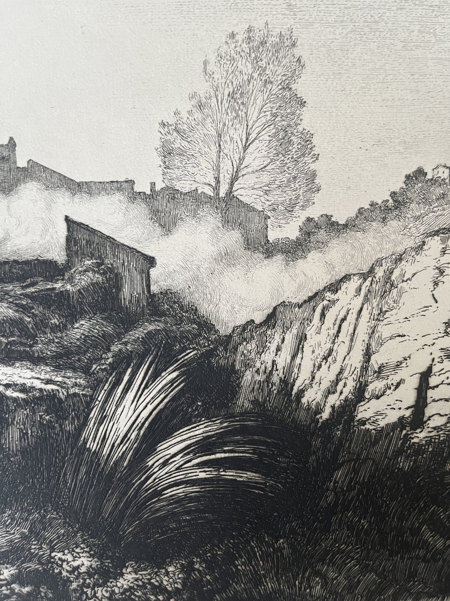 Borel, Etching l'Estaque Signed, Dated And Located 19th Century-photo-3
