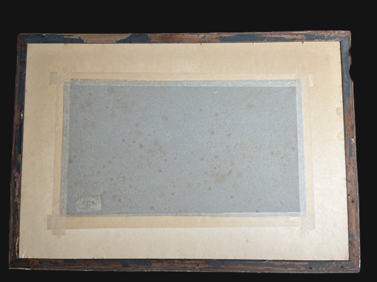 Vollon, Charcoal And Gouache Landscape Drawing, Inscribed On The Reverse, Late 19th Century-photo-4