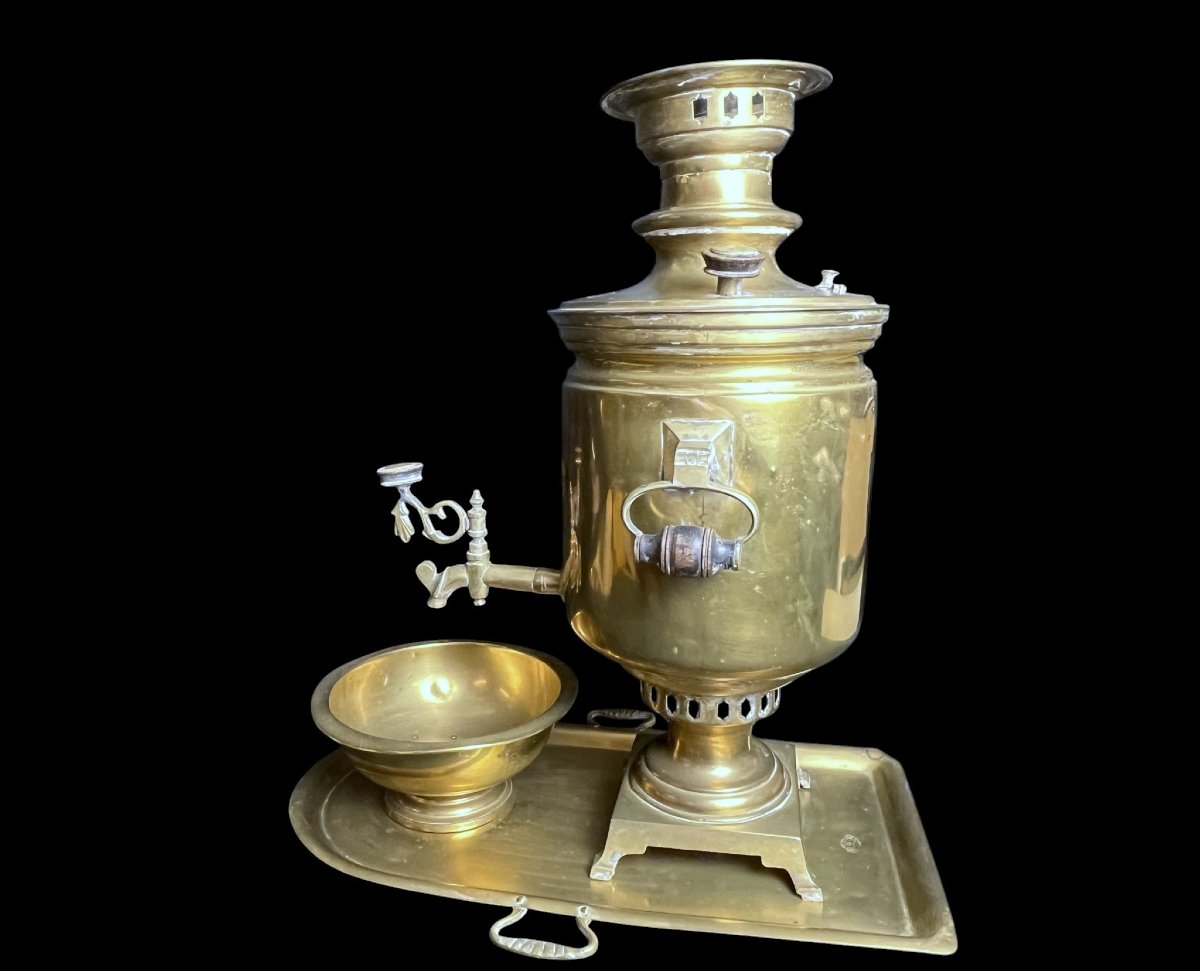 Samovar russe grande théière en cuivre Sosenkov Tula début XXème-photo-3