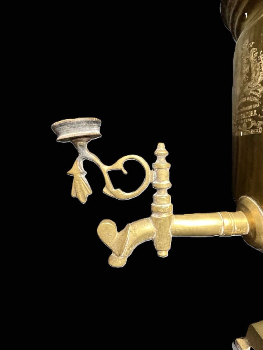 Samovar russe grande théière en cuivre Sosenkov Tula début XXème-photo-5