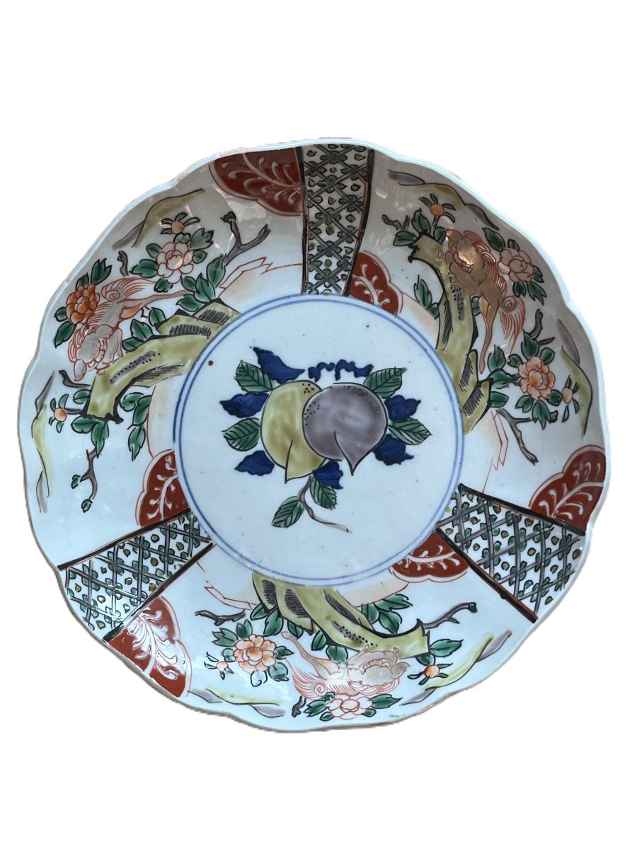 Japon, paire coupes polylobées porcelaine polychrome XIXème -photo-4