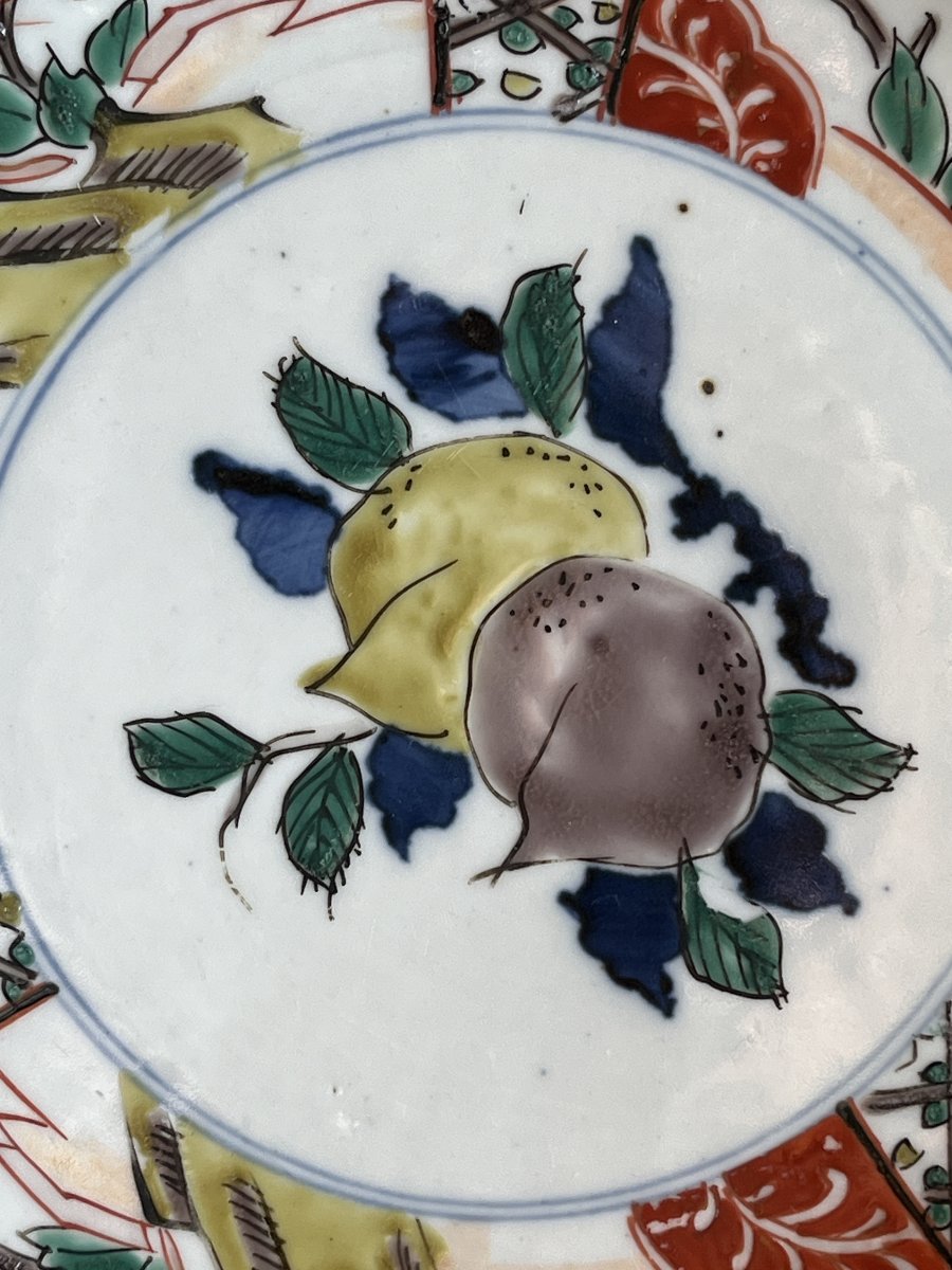 Japon, paire coupes polylobées porcelaine polychrome XIXème -photo-2