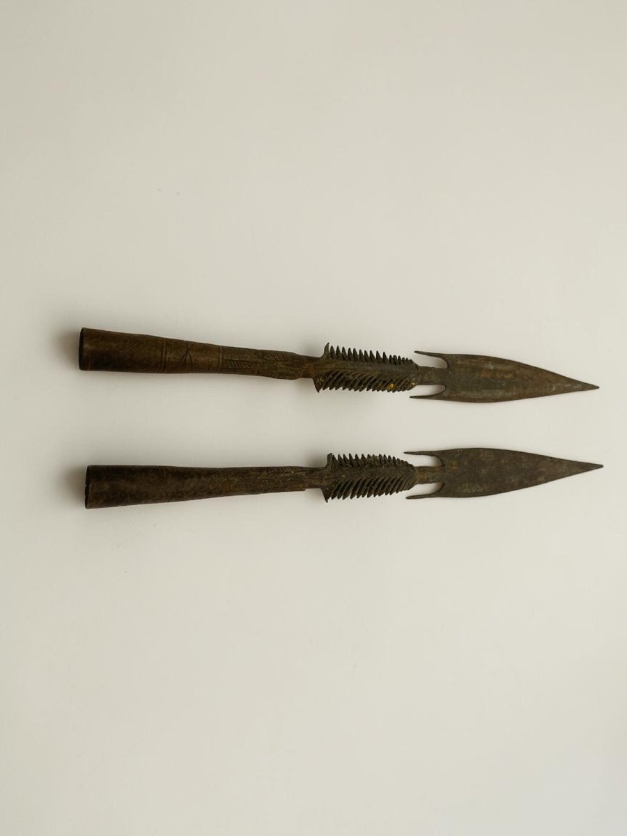 Collection, anciens fers de lance harpon Tchad métal début XXème-photo-3