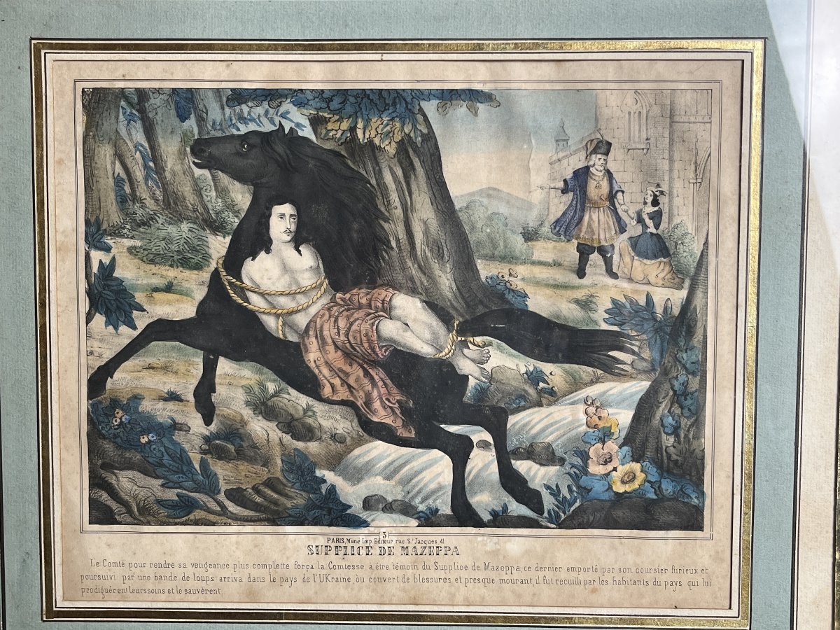 Paire gravures chef cosaque Mazzepa graveur Baugean XIXème-photo-4