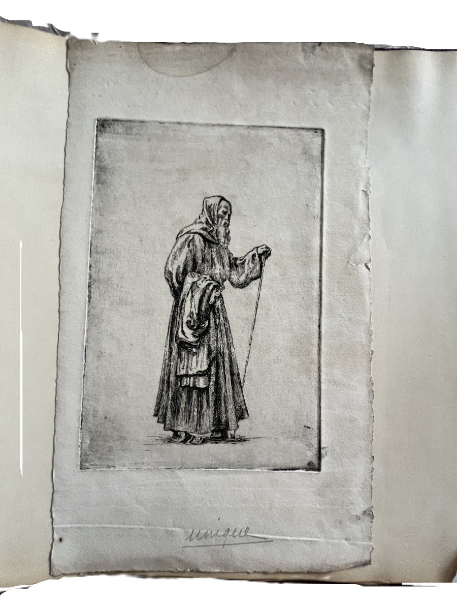 Paul Borel, gravure originale pèlerin fin XIXème-photo-2