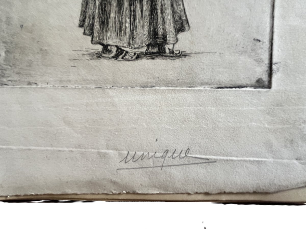 Paul Borel, gravure originale pèlerin fin XIXème-photo-1