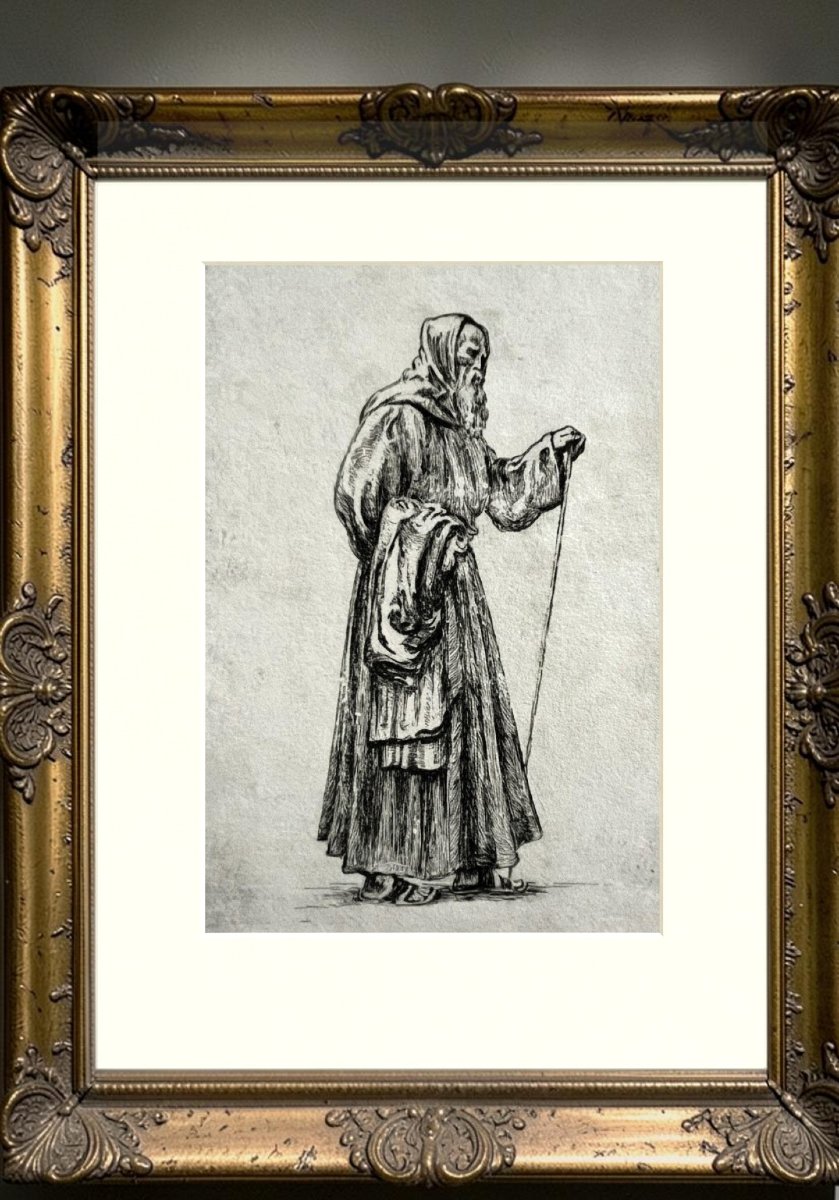 Paul Borel, gravure originale pèlerin fin XIXème-photo-3