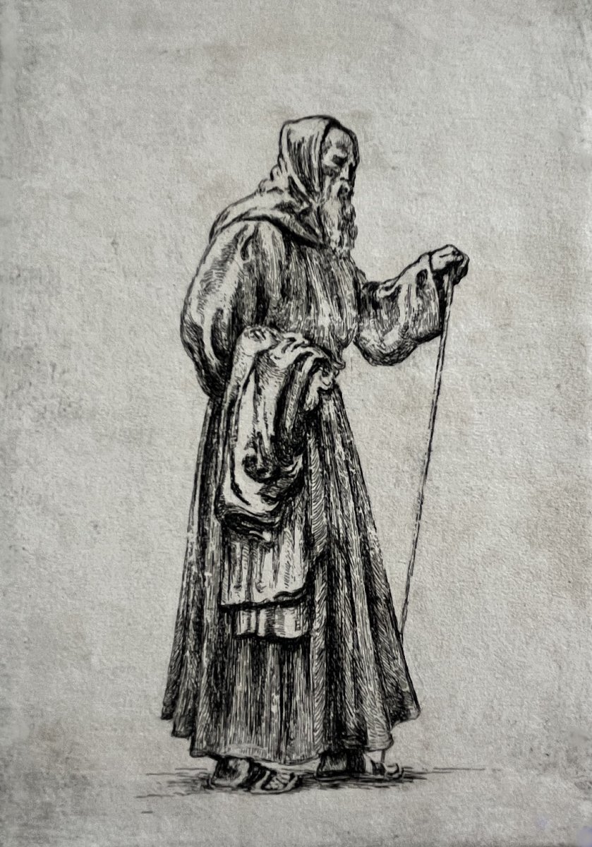 Paul Borel, gravure originale pèlerin fin XIXème