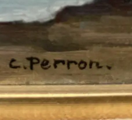 Perron Charles, Oil On Cardboard, Seascape, Signed, 20th Century-photo-3