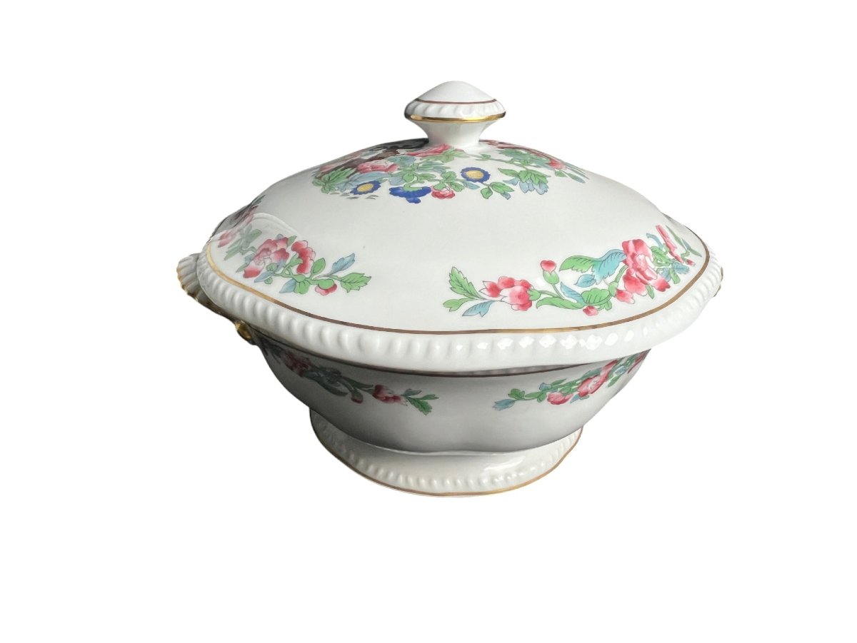 Tableware, Bernardaud Limoges Porcelain Set "arbres Des Indes," 20th Century-photo-3