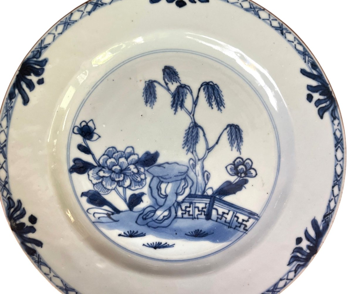 Chine, Compagnie des Indes lot neuf assiettes porcelaine XVIIIème-photo-1