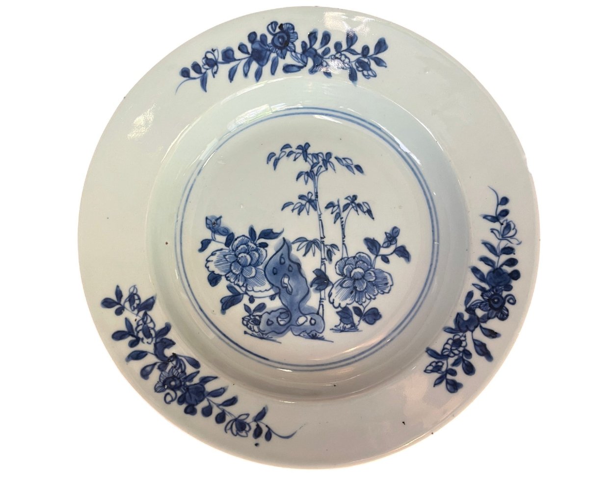 Chine, Compagnie des Indes lot neuf assiettes porcelaine XVIIIème-photo-3