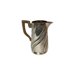 Soft, Silver Jug Rosewood Twisted Ribs Early 20th Century