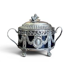 Argenterie, sucrier en argent Style Louis XVI poinçons fin XVIIIème