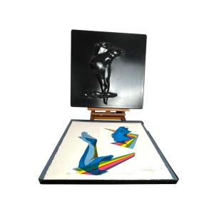 Pedro Portugal, Coffret sérigraphies Hommage à la Femme signé 1975