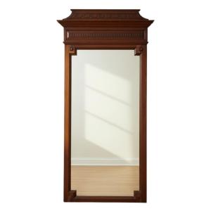 Large 19th-century Henri Ii-style Trumeau Mirror In Solid Oak
