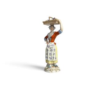 Meissen, Early 20th-century Polychrome Porcelain Fruit Vendor