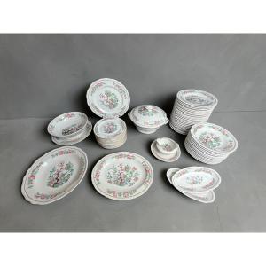 Art de la table, service porcelaine Limoges Bernardaud Arbres des Indes XXème