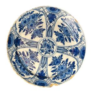 Delft, Kraak-decorated Earthenware Plate From The De Grieksche A Factory, 18th Century