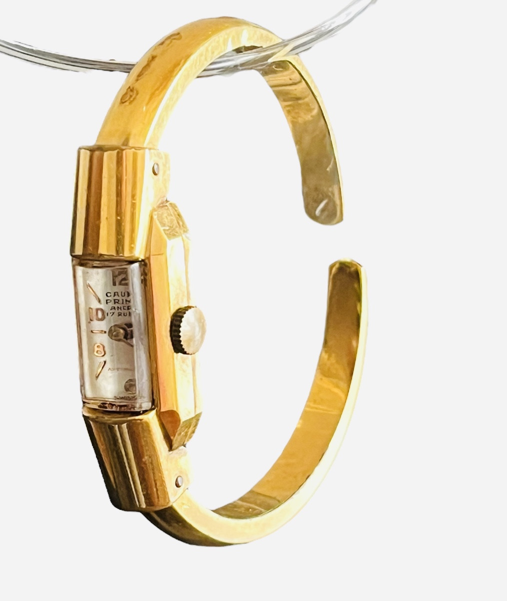 Rare montre Cauny Prima Ancre 17 Rubis – Bracelet jonc d’origine