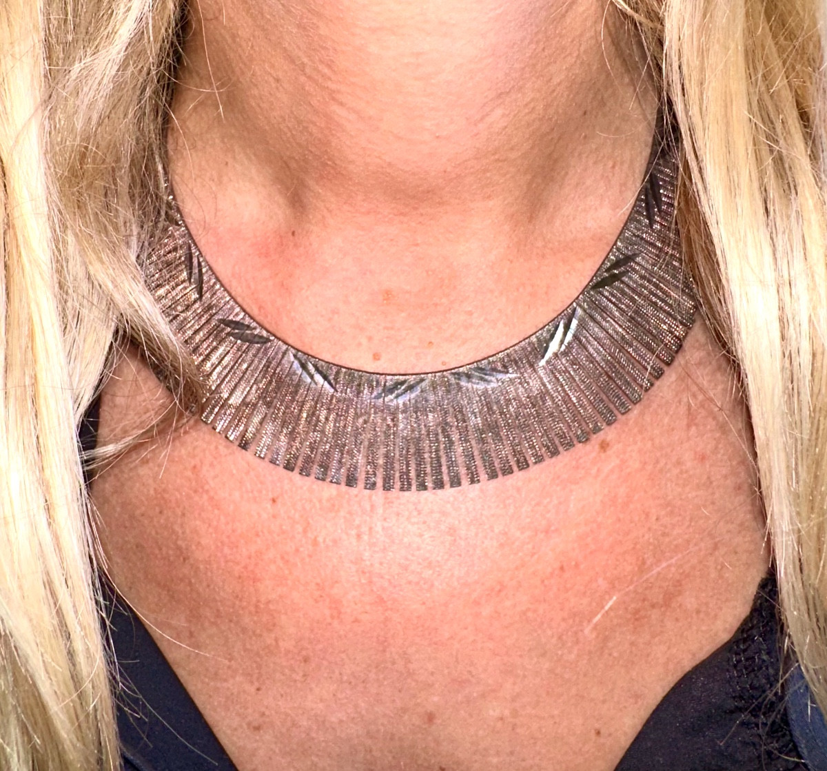 Collier à la Cléopâtre en Argent - Vintage des Années ‘50