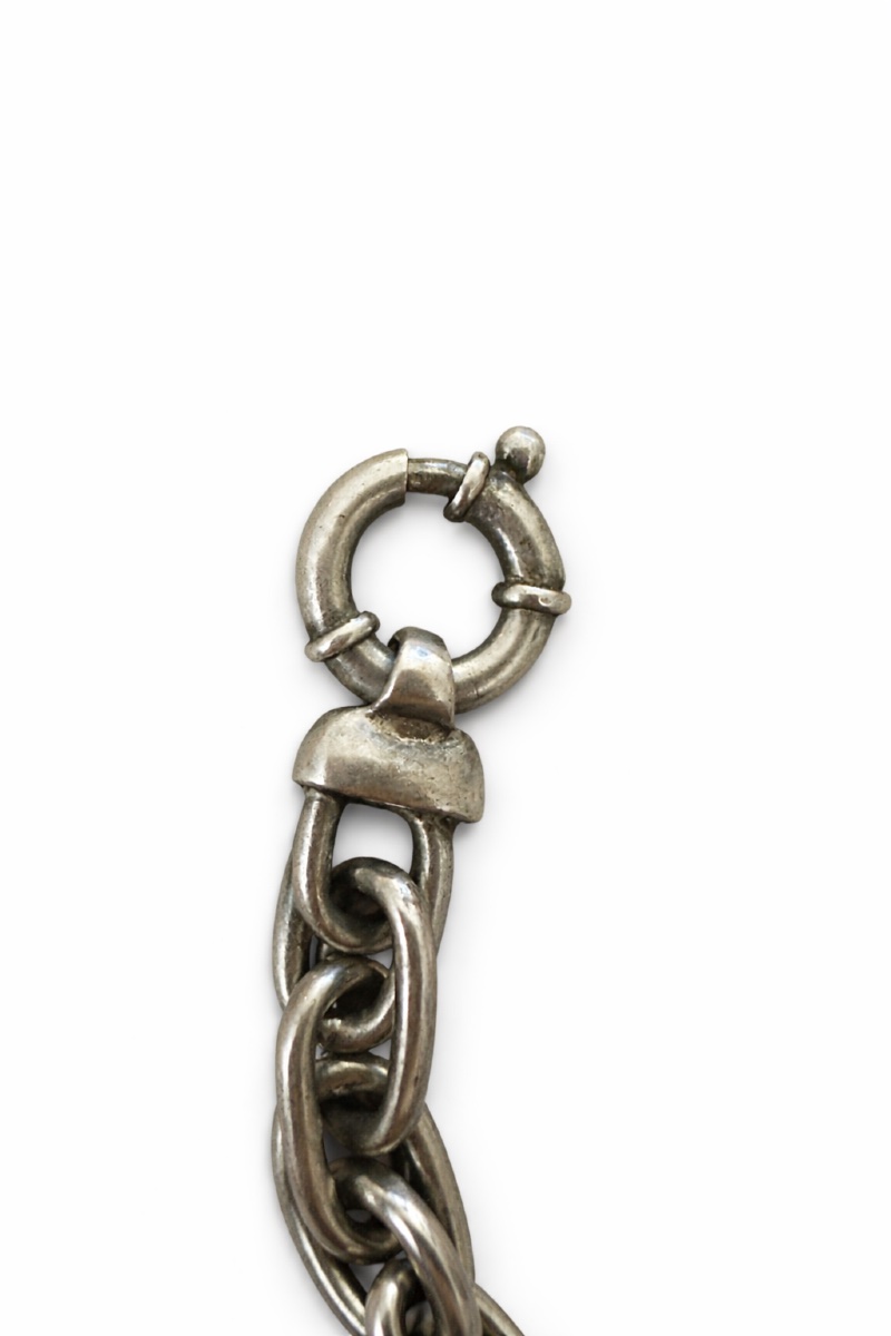 Art Deco, Solid Silver Necklace, Minerva Head Hallmark-photo-3